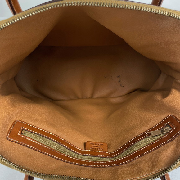 Celine Macadam Pattern Canvas Handbag Brown - Picture 8 of 8